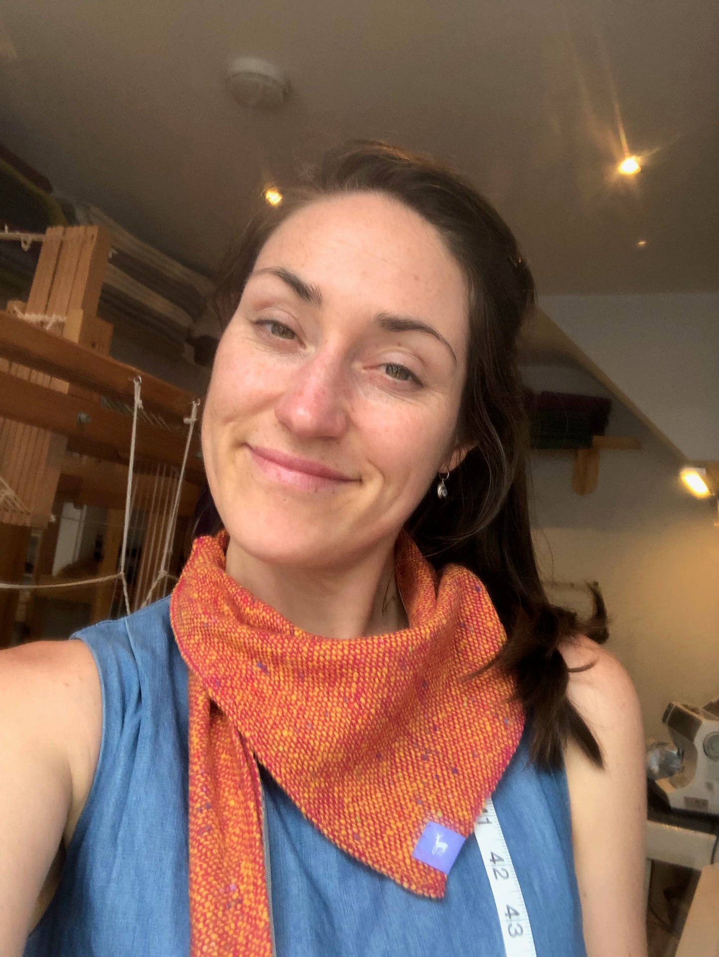 Small Fleck Plain Weave Triangle Scarves