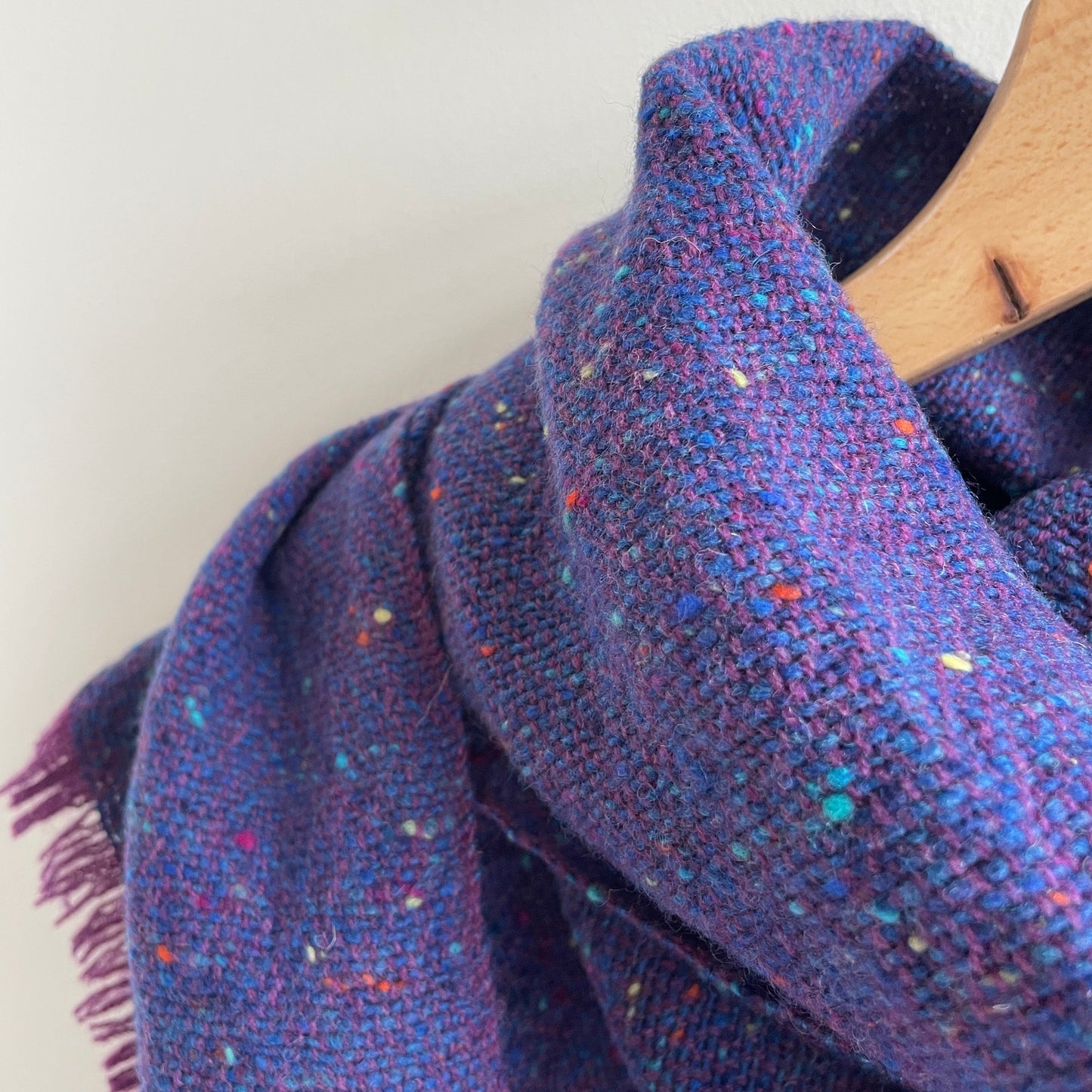 Large Fleck Plain Weave Triangle Scarves