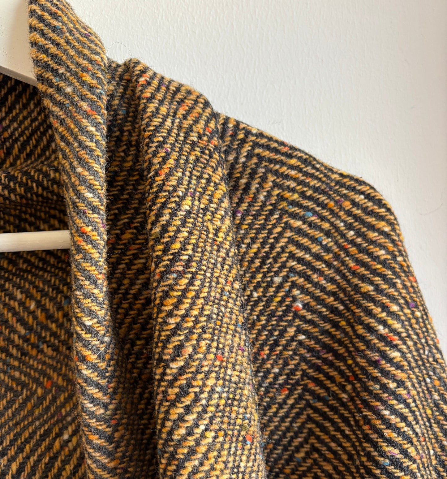 Herringbone fleck large scarf/shawl