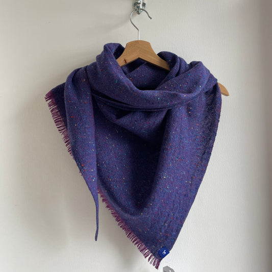 Large Fleck Plain Weave Triangle Scarves