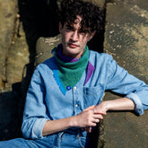 Small Fleck Plain Weave Triangle Scarves