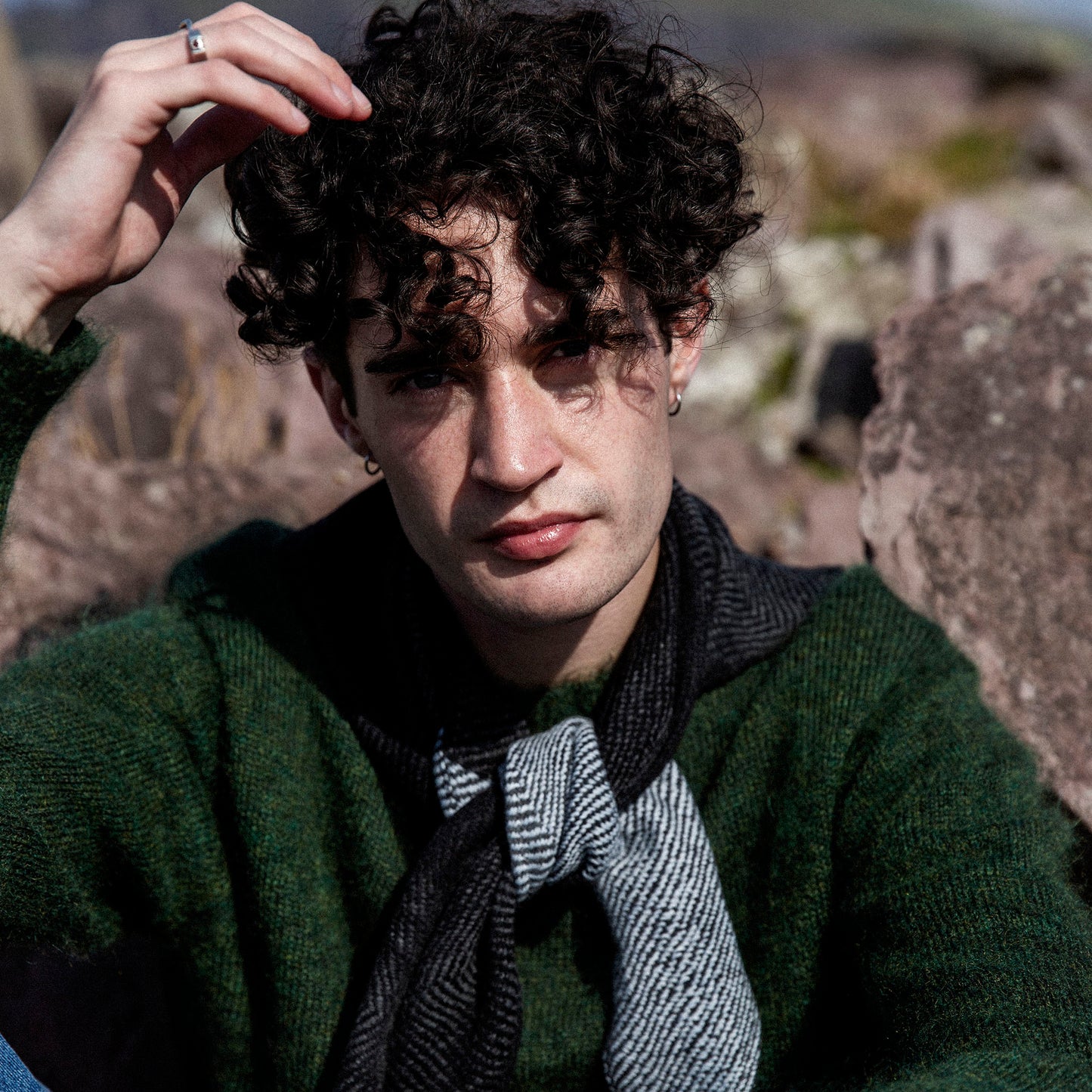 Medium Silky Dark Twill Triangle Scarves