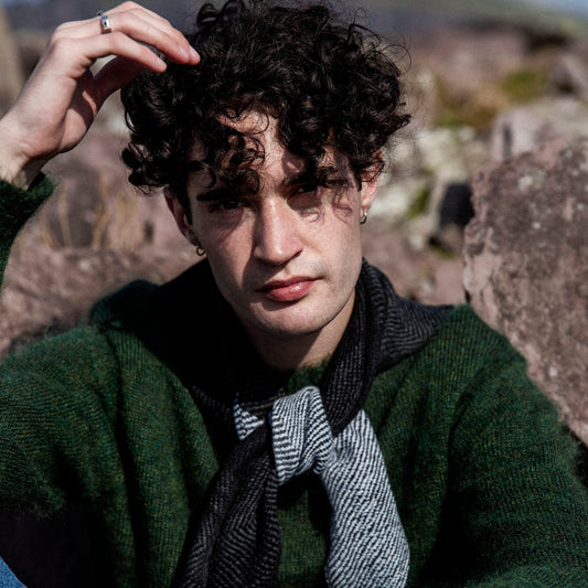 Medium Silky Dark Twill Triangle Scarves