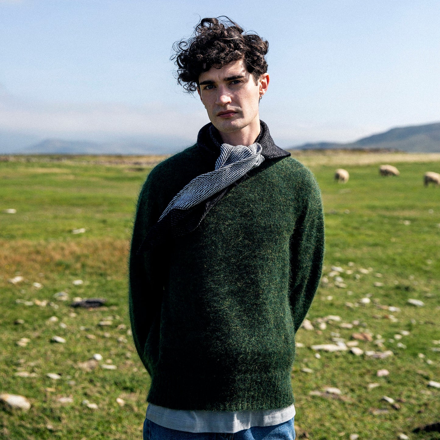 Medium Silky Dark Twill Triangle Scarves