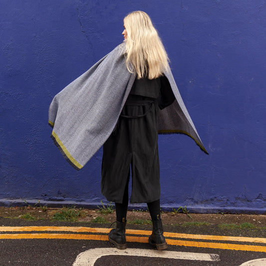 Herringbone silky large scarf/shawl