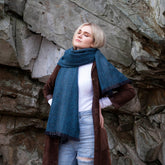 Herringbone fleck large scarf/shawl