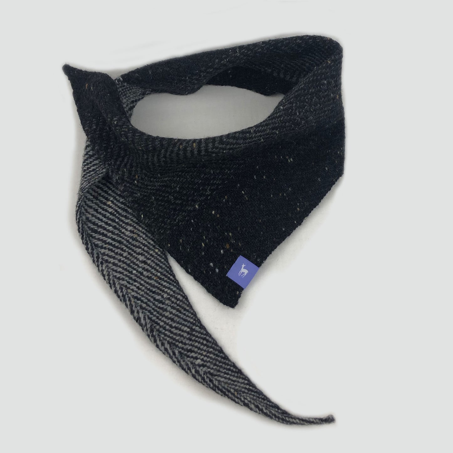 Small Fleck Dark Twill Triangle Scarves