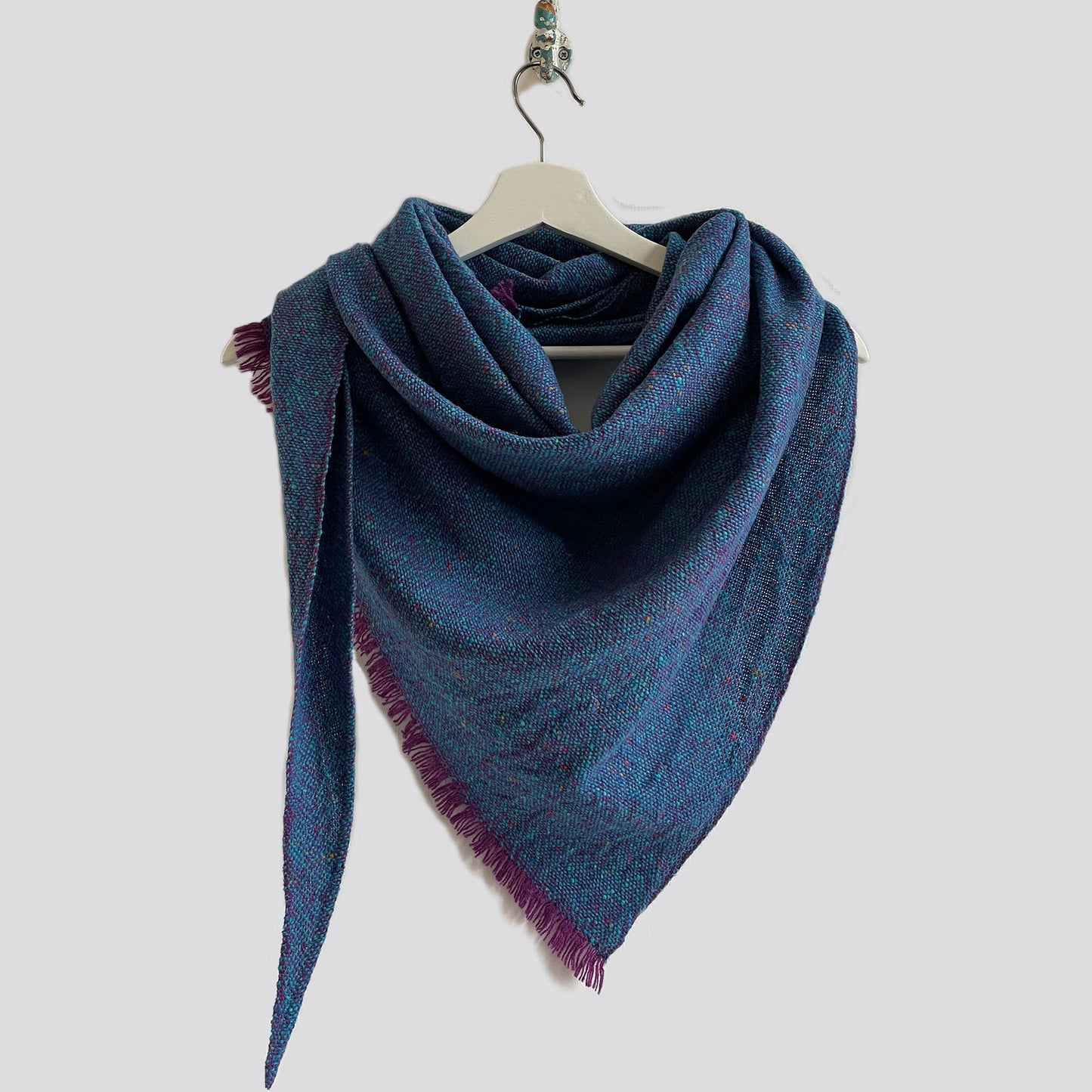 Large Fleck Plain Weave Triangle Scarves