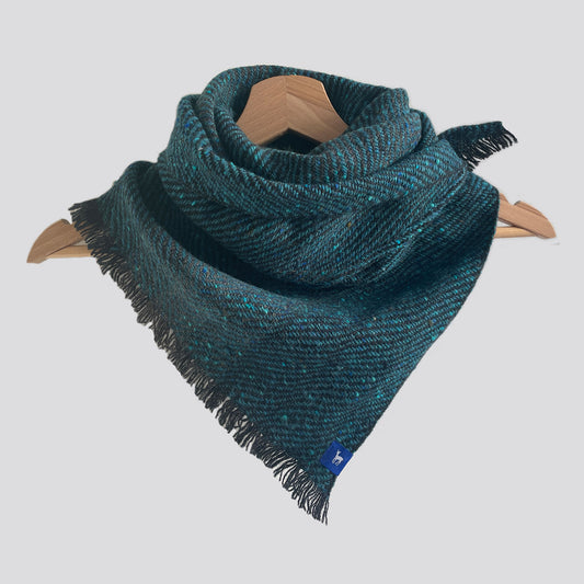 Herringbone fleck medium triangle scarf