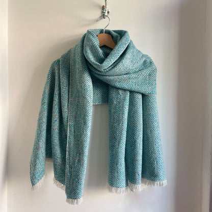 Herringbone fleck large scarf/shawl