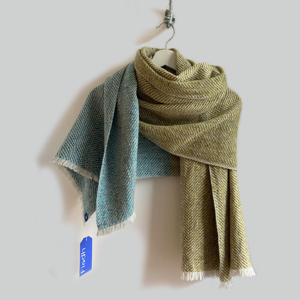Herringbone fleck large scarf/shawl