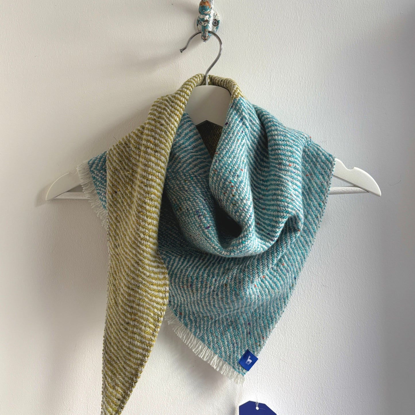 Herringbone fleck medium triangle scarf
