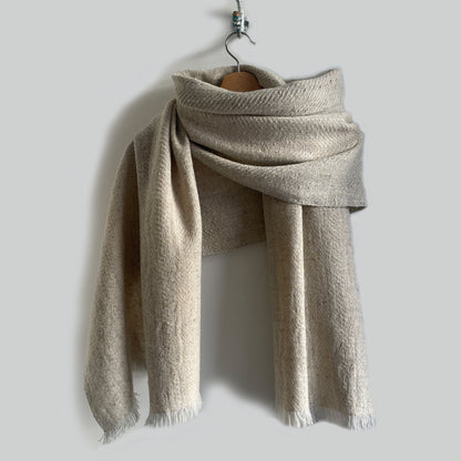 Herringbone fleck large scarf/shawl