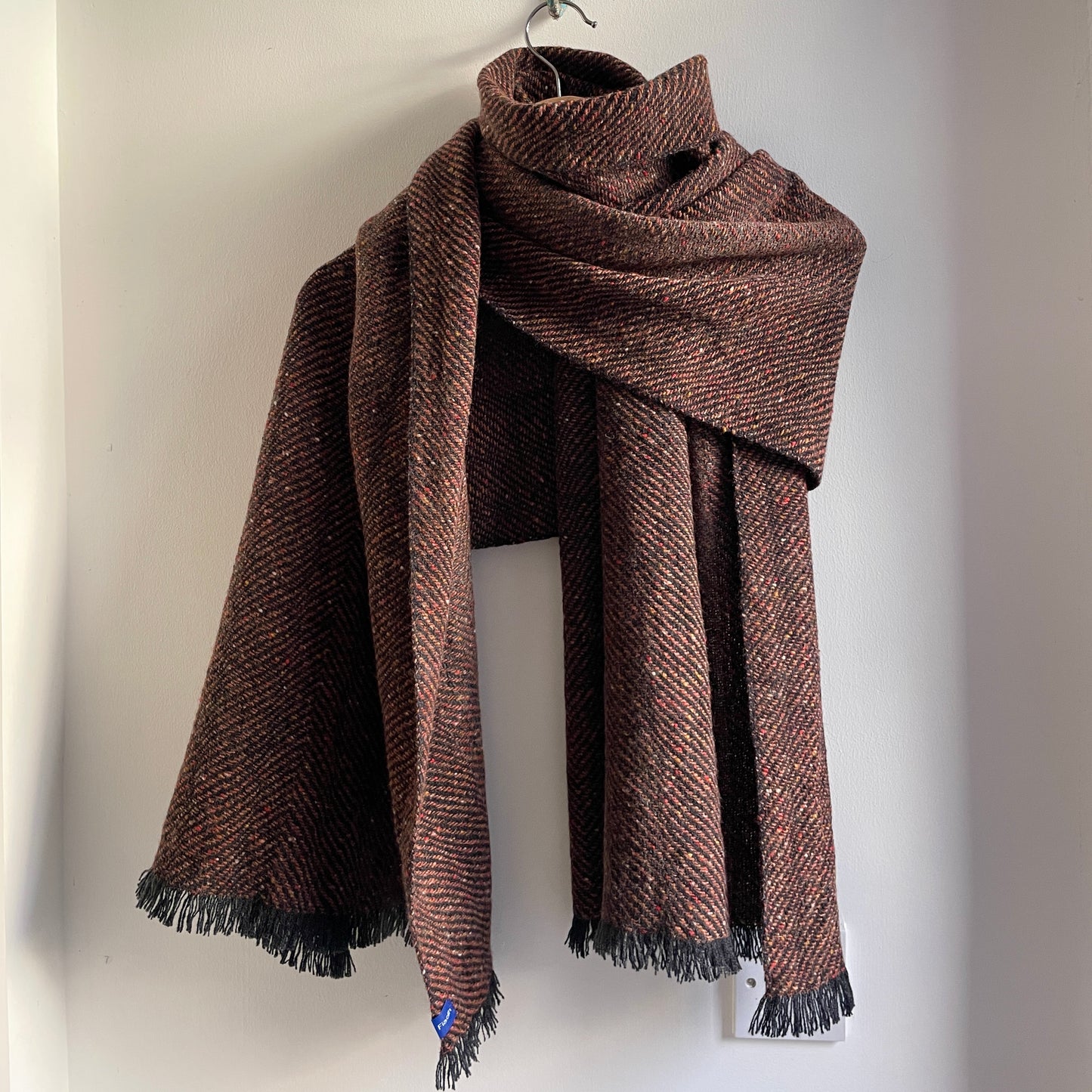 Herringbone fleck large scarf/shawl