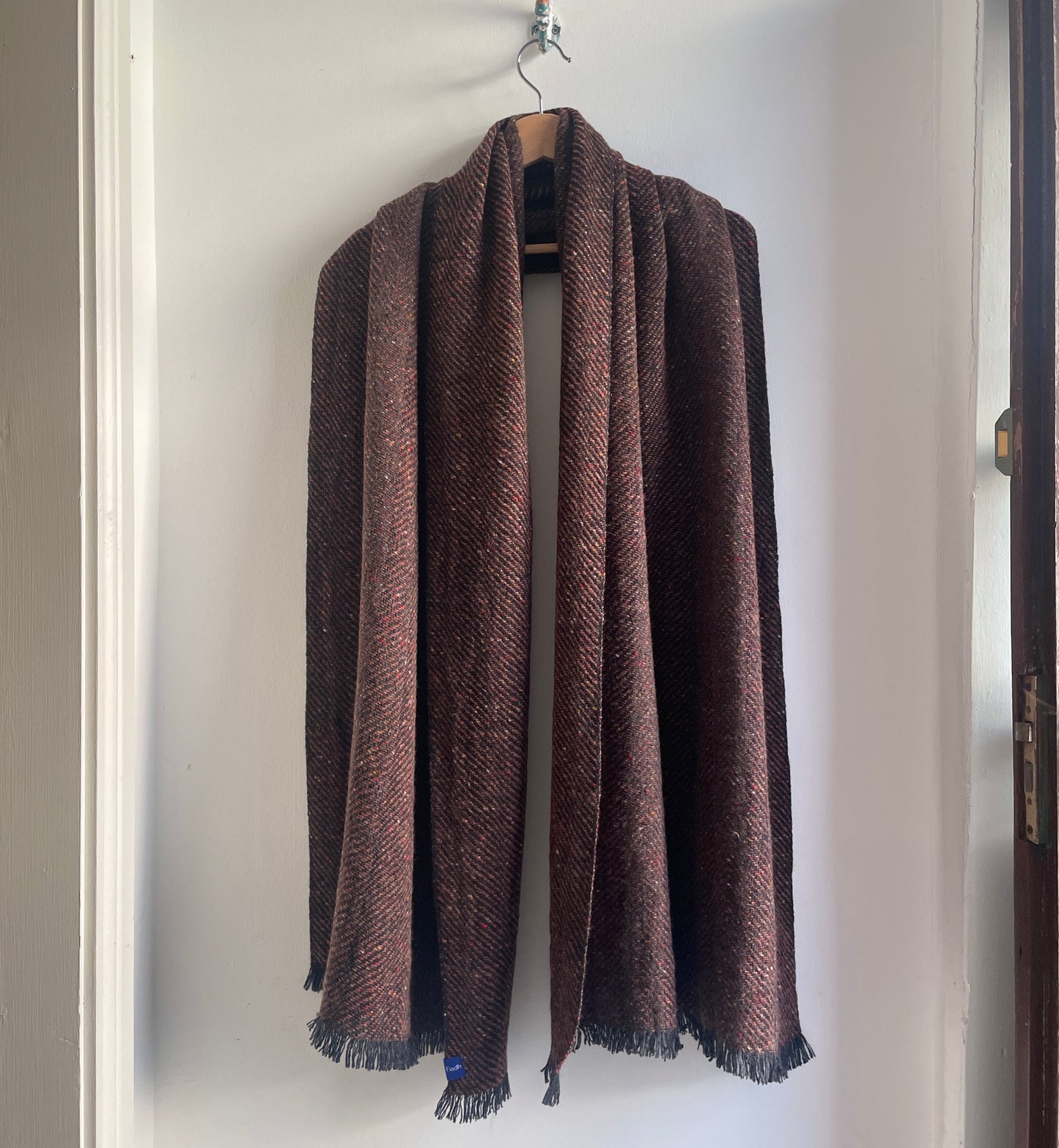 Herringbone fleck large scarf/shawl