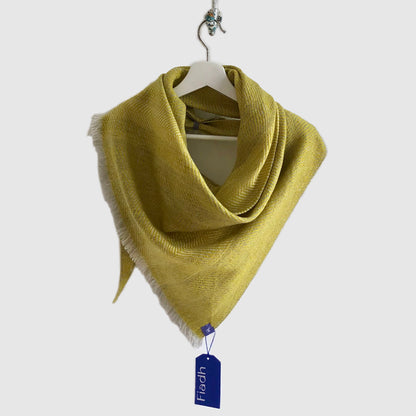 Silky herringbone light large triangle scarf