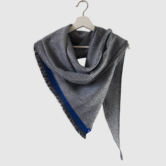 Silky Herringbone Large Triangle Scarf